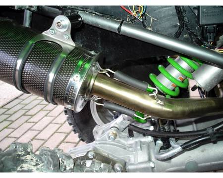 CO.ATV.18.FUNE Complete Exhaust GPR FURORE NERO Approved KAWASAKI KFX 700 2004 > 2011