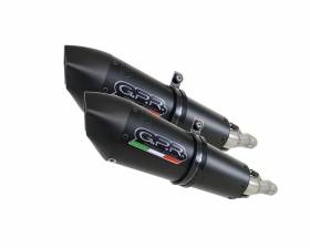 2 Exhaust Mufflers GPR GPE ANN.BLACK TITANIUM Approved DUCATI HYPERMOTARD 1100 / EVO 2007 > 2012