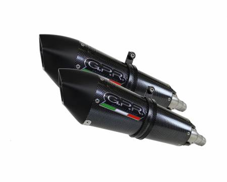 D.75.GPAN.PO 2 Exhaust Mufflers GPR GPE ANN.POPPY Approved DUCATI MONSTER 696 2008 > 2014