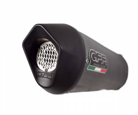 E4.D.127.CAT.FP4 Tubo de Escape GPR Furore Evo4 Poppy Catalizado Negro mate para Ducati Hyperstrada 939 2016 > 2019