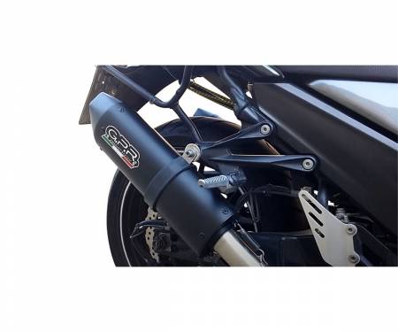 E4.K.163.FP4 Matt Black GPR Pair of Exhaust Mufflers Furore Evo4 Poppy Approved for Kawasaki Zzr 1400 2017 > 2020