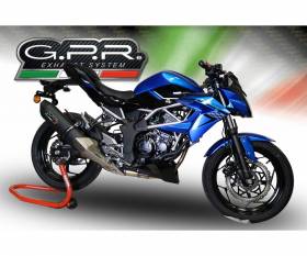 Mattschwarz Auspuff Schalldampfer GPR Furore Evo4 Poppy Genehmigt fur Kawasaki Ninja 125 2019 > 2020
