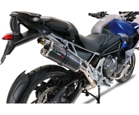 E4.T.100.DUAL.PO Exhaust Muffler GPR Dual Poppy Approved Carbon look for Triumph Tiger 1200 Gt - Rally 2022 > 2024