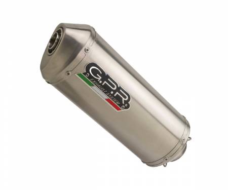 E4.T.93.SAT Brushed Stainless steel GPR Exhaust Muffler Satinox Approved for Triumph Tiger 800 2017 > 2020