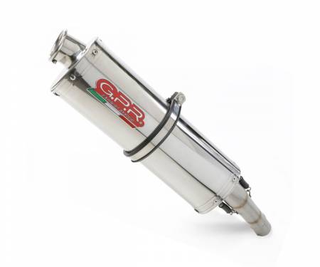 E4.T.93.TRI Stainless steel polished GPR Exhaust Muffler Trioval Approved for Triumph Tiger 800 2017 > 2020