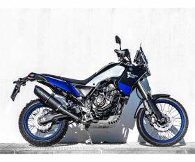 Mattschwarz Auspuff Schalldampfer GPR Furore Evo4 Poppy Genehmigt fur Yamaha Tenere 700 2019 > 2020