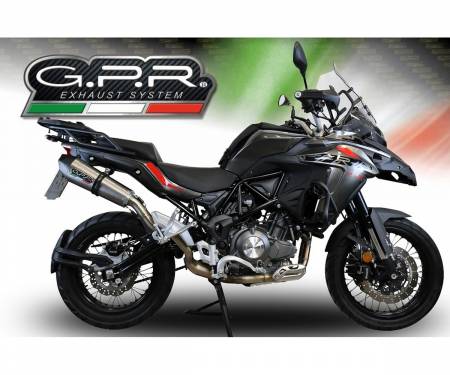 E5.BE.16.GPAN.TO Brushed Titanium GPR Exhaust Muffler GP Evo4 Titanium Approved for Benelli Trk 502 X 2021 > 2024