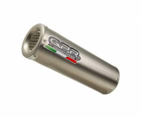 Brushed Titanium GPR Exhaust Muffler M3 Titanium Natural Approved for Benelli Trk 502 X 2021 > 2024