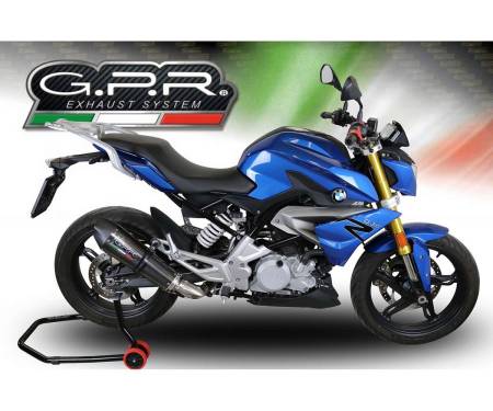 E5.BM.CAT.93.GPAN.PO Full System Exhaust GPR GP Evo4 Poppy Approved Glossy carbon look for Bmw G 310 R 2022 > 2024