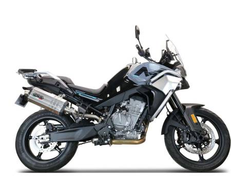 E5.CF.10.DNTIT Auspuff Schalldampfer GPR DUNE Titanium Genehmigt Satiniertes Titan fur Cf Moto 800 Mt Touring 2022 > 2024