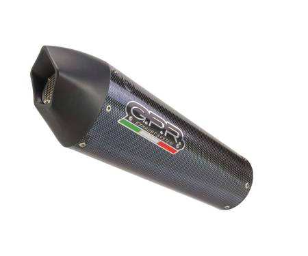 E5.CF.10.GPAN.PO Tubo de Escape GPR GP Evo4 Poppy Aprobado Carbonio Look lucido para Cf Moto 800 Mt Touring 2022 > 2024