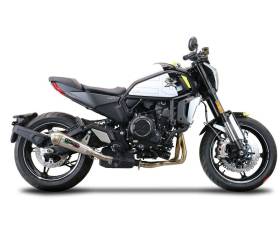 Auspuff Schalldampfer GPR Powercone Evo Genehmigt Satinierter Edelstahl 304 fur Cf Moto 700 CL-X Sport 2022 > 2024