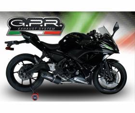 Scarico Completo GPR Furore Evo4 Poppy Catalizzato Nero Opaco per Kawasaki Ninja 650 2021 > 2024