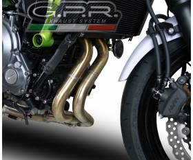 Brushed Stainless steel GPR Full System Exhaust Deeptone Inox Catalyzed for Kawasaki ZR 650 RS Ann. 2021 > 2023
