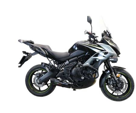 E5.CO.K.169.CAT.GPAN.PO Full System Exhaust GPR GP Evo4 Poppy Approved Glossy carbon look for Kawasaki Versys 650 2021 > 2024