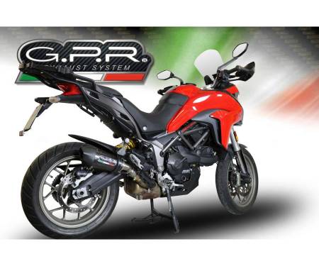 E5.D.138.GPAN.PO Exhaust Muffler GPR GP Evo4 Poppy Approved Glossy carbon look for Ducati Multistrada 950 2021 > 2024