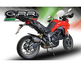 Auspuff Schalldampfer GPR GP Evo4 Titanium Genehmigt Satiniertes Titan fur Ducati Multistrada 950 2021 > 2024