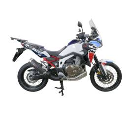 Exhaust Muffler GPR Dual Poppy Approved Carbon look for Honda Crf 1100 L Africa Twin 2021 > 2023