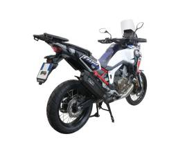 Exhaust Muffler GPR Sonic Poppy Approved Satin 304 stainless steel for Honda Crf 1100 L Africa Twin 2021 > 2023