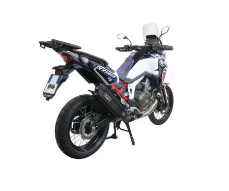 E5.H.264.SOPO Exhaust Muffler GPR Sonic Poppy Approved Satin 304 stainless steel for Honda Crf 1100 L Africa Twin 2021 > 2023