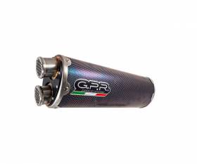 Carbon look GPR Exhaust Muffler Dual Poppy Approved for Kawasaki Versys 1000 i.e. 2021 > 2024