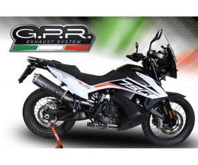Exhaust Muffler GPR Dual Poppy Approved Carbon look for Ktm Adventure 790 2021 > 2024