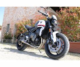 Brushed Stainless steel GPR Full System Exhaust Powercone Evo Catalyzed for Triumph Tiger Sport 660 2022 > 2023
