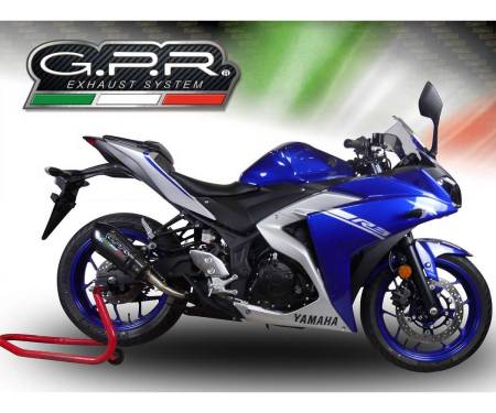 E5.Y.211.GPAN.PO Exhaust Muffler GPR GP Evo4 Poppy Approved Glossy carbon look for Yamaha Mt-03 2021 > 2024