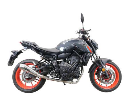 E5.Y.225.CAT.PCEV Full System Exhaust GPR Powercone Evo Approved Satin 304 stainless steel for Yamaha Mt-07 2021 > 2024