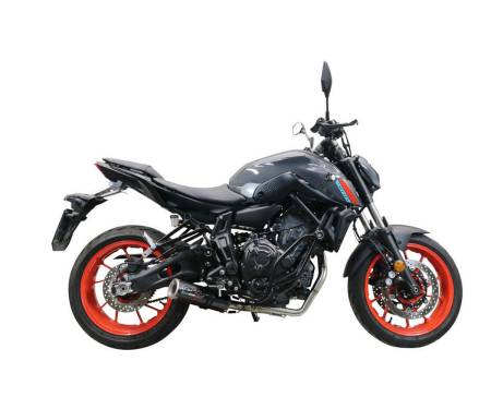 E5.Y.228.CAT.M3.PP Full System Exhaust GPR M3 Poppy Approved Satin 304 stainless steel for Yamaha Mt-07 2021 > 2024