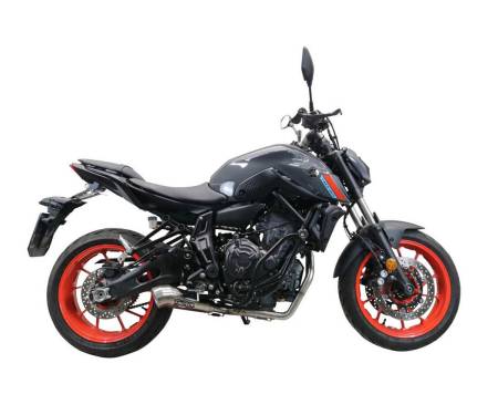 E5.Y.228.CAT.PCEV Full System Exhaust GPR Powercone Evo Approved Satin 304 stainless steel for Yamaha Mt-07 2021 > 2024