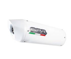 Tubo de Escape GPR Albus Evo4 Aprobado blanco lucido para Fantic Motor XMF 125 2021 > 2023
