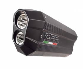 Terminale di Scarico GPR Sonic Poppy Omologato Acciaio Inox per Moto Guzzi V85 Tt 2019 > 2020