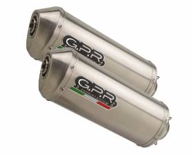 2 Exhaust Mufflers GPR SATINOX Approved HONDA CBF 1000 - ST 2006 > 2009