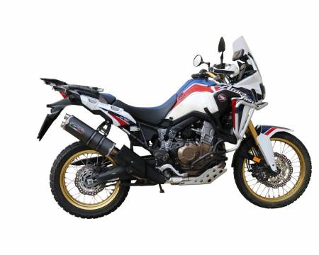 H.226.DUAL.PO Exhaust Muffler GPR DUAL POPPY Approved HONDA CRF 1000 L AFRICA TWIN 2015 > 2017