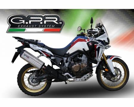 H.226.SOIN Exhaust Muffler GPR SONIC INOX Approved HONDA CRF 1000 L AFRICA TWIN 2015 > 2017