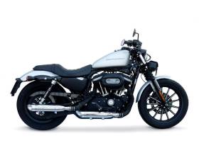 Pair of Exhasut Mufflers GPR Slash Inox Approved Polished stainless steel for Harley Davidson Sportster 883 2004 > 2009