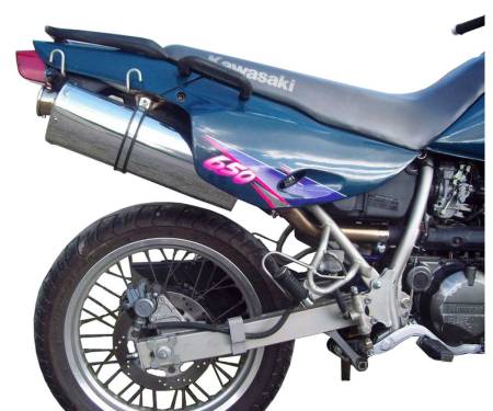 K.184.TRI Exhaust Muffler GPR Trioval Approved Polished 304 stainless steel for Kawasaki Klx 650 1993 > 1995