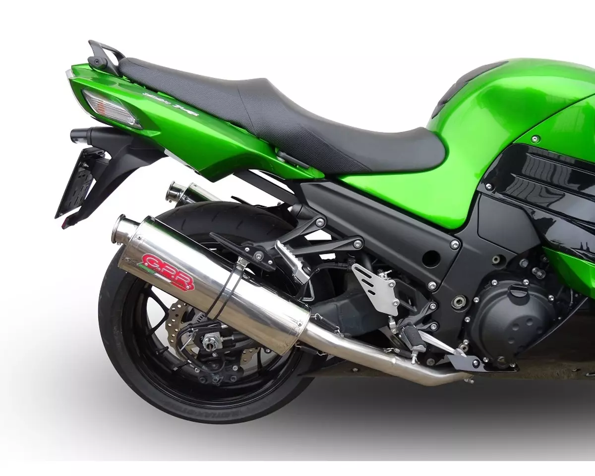 2 Silenciadores Escape GPR TRIOVAL Aprobado KAWASAKI ZZR 1400 2017