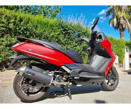 KYM.17.CAT.EVO4 Full System Exhaust GPR Evo4 Road Approved Matte black for Kymco Downtown 125 2021 > 2023