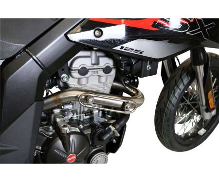 ML.4.DECAT Link Pipe Exhaust GPR DeCat Racing Satin 304 stainless steel for Malaguti Dune 125 2021 > 2023