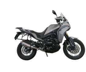 Halbvollständiger Auspuff GPR GP Evo4 Titanium Genehmigt Satiniertes Titan fur Moto Morini X-CAPE 650 2021 > 2024