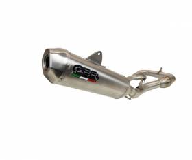 Brushed Stainless steel GPR Full System Exhaust Pentacross Inox Racing for Husqvarna Fc 450 2019 > 2022