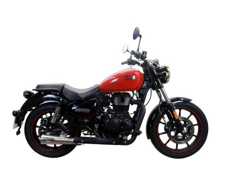 ROY.10.CAT.HUR Exhaust Muffler GPR Hurricane Approved Satin 304 stainless steel for Royal Enfield Meteor 350 2021 > 2024