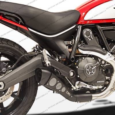 Ducati Scrambler 2015 > 2016 Echappement Hp Corse Hydroform Black Duhy1010black-ab