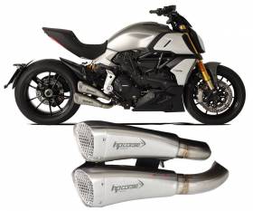 Exhaust Muffler Hpcorse Hydroform Short Stainless Steel Ducati Diavel 1260 2018 > 2022