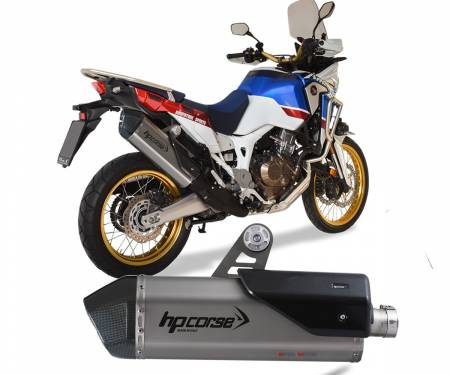 HOSPS1022S-AB Exhaust Muffler Hpcorse Sps Carbon Stainless Steel Honda Crf 1000 Africa Twin 2016 > 2020