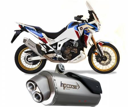 HO4TR1100S-AB Exhaust Muffler Hpcorse 4track R Stainless Steel Honda Crf 1100 Africa Twin 2019 > 2022