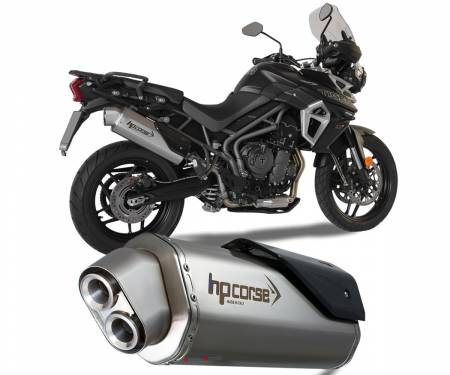TR4TR800S-AB Exhaust Muffler Hpcorse 4track R Stainless Steel Triumph Tiger 800 2016 > 2019