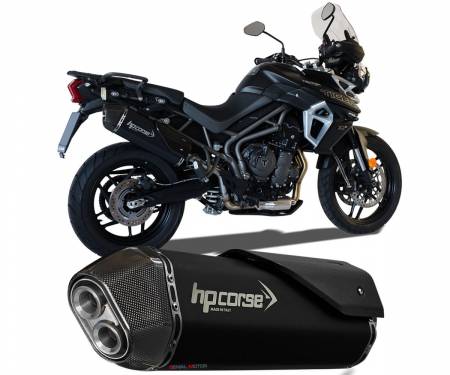 TRSPS800C-AB Exhaust Muffler Hpcorse Sps Carbon Stainless Steel Triumph Tiger 800 2016 > 2019